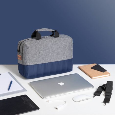 Laptop bag half and half color dark Blue