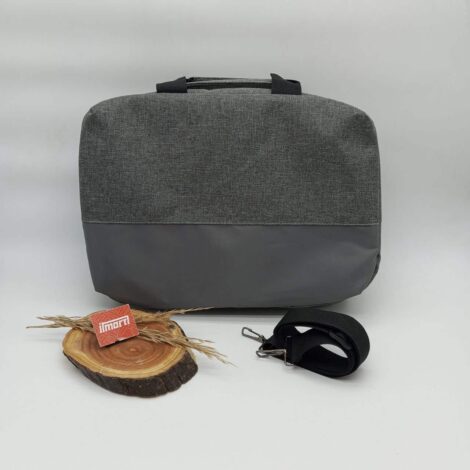 Laptop bag half and half color dark Grey